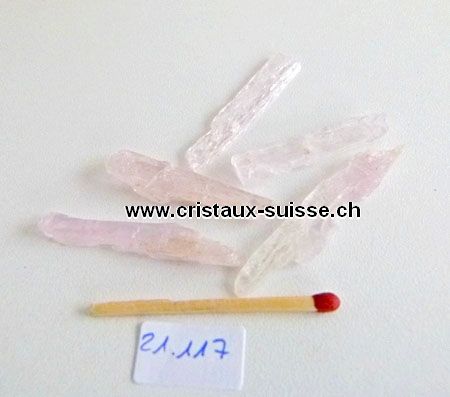 Kunzite brute, lamelle cristallise transparente-rose en qualit A. Prix  la pice