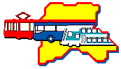 (tram, train and bus logo)