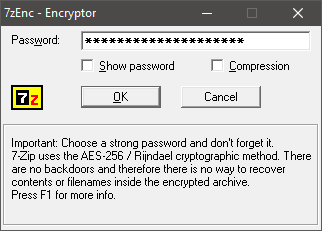 Secure Encryption with 7zEnc