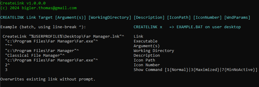 CreateLink (command line)