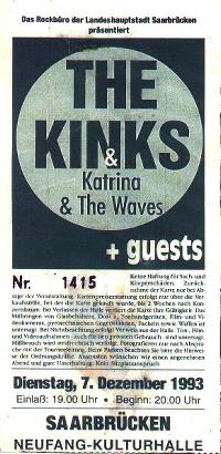 The Kinks Saarbrücken Ticket