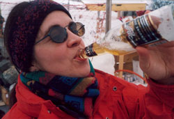 Tina beim Wintersport