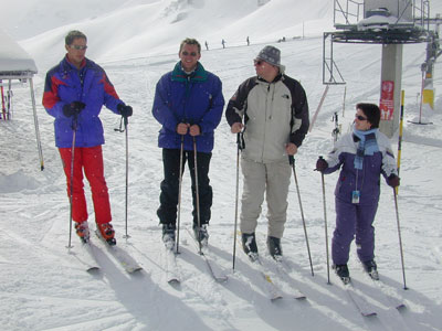 Gruppenbild mit Dame