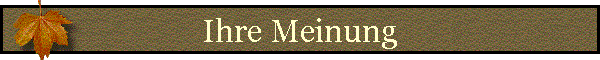 Ihre Meinung