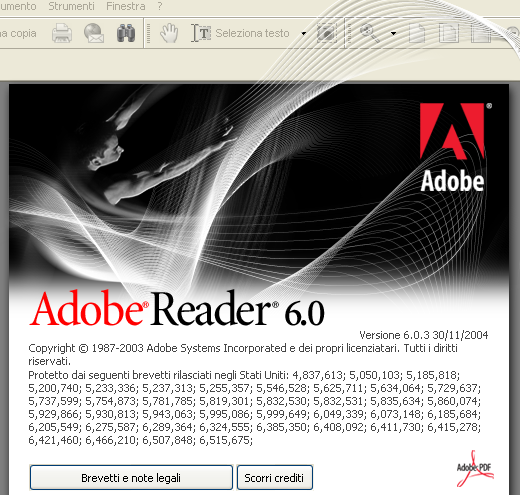 acrobat reader 6 download italiano